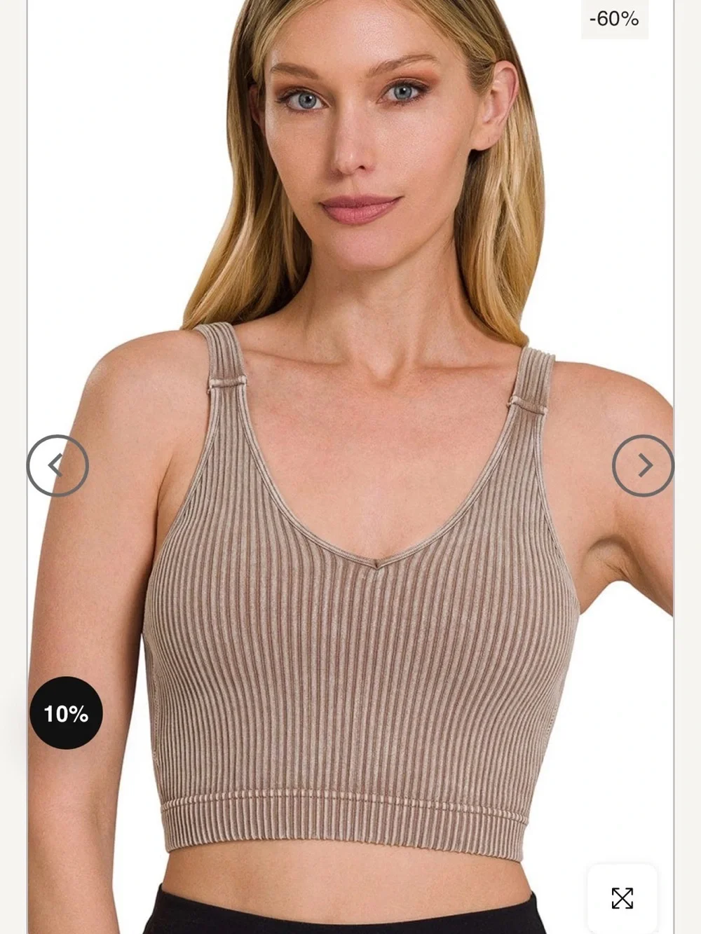 5 x ZENANA Ribbed Cropped Tanks/Sports Bras S/M Super Stretchy & Comfy Brand New